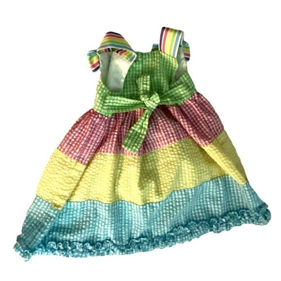 Emily Rose Rainbow Seersucker Beach Dress - Picture 2 of 5